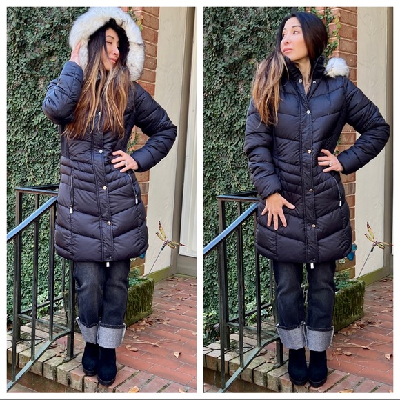 Most Fabulous warm Hooded Faux Fur Long Puffer Jacket - Picture 8 of 8